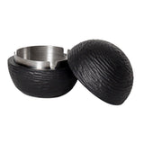 Sphere Cement Outdoor Ashtray for Patio with Lid
