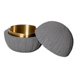 Sphere Cement Outdoor Ashtray for Patio with Lid