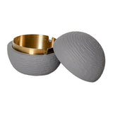 Sphere Cement Outdoor Ashtray for Patio with Lid