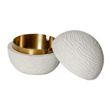 Sphere Cement Outdoor Ashtray for Patio with Lid