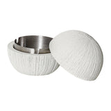 Sphere Cement Outdoor Ashtray for Patio with Lid