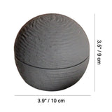 Sphere Cement Outdoor Ashtray for Patio with Lid