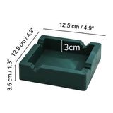 Square Silicone Ashtray for Cigarettes Cigars Dimension