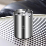Stainless Steel Ashtray with Rotatable Lid Cool Sturdy Metal Ash Tray