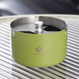 Stainless Steel Ashtray with Rotatable Lid Cool Sturdy Metal Ash Tray