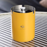 Stainless Steel Ashtray with Rotatable Lid Cool Sturdy Metal Ash Tray