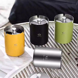 Stainless Steel Ashtray with Rotatable Lid Cool Sturdy Metal Ash Tray