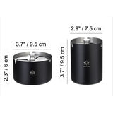 Stainless Steel Ashtray with Rotatable Lid Cool Sturdy Metal Ash Tray