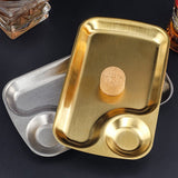 Stainless Steel Pipe Ashtray with Cork Knocker Metal Ash Tray 