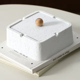 Textured Sandstone Ashtray with Lid cool cute ash tray covered lidded