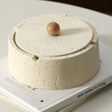 Textured Sandstone Ashtray with Lid cool cute ash tray covered lidded