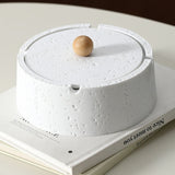 Textured Sandstone Ashtray with Lid cool cute ash tray covered lidded