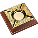 cigar ashtray outdoor ash tray wooden wood elegant gold