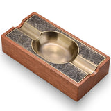 cigar ashtray outdoor ash tray wooden wood elegant retro green