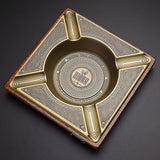 Vintage Cigar Ashtray Wooden Square Cool Ash Tray Wood Carved