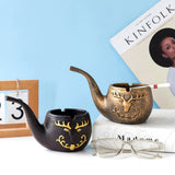 Vintage Deer Head Pipe-Shaped Resin Ashtray Long Spout Design Cool Retro Ash Tray