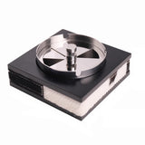 Rustic Luxury Tabletop Ashtray with Rotating Lid Cool Elegant Metal Ash Tray