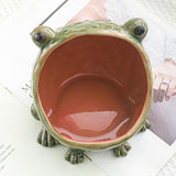 Whimsical Handcrafted Frog Ashtray Ceramic Decorative Ash Tray Catchall Bowl