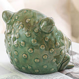 Whimsical Handcrafted Frog Ashtray Ceramic Decorative Ash Tray Catchall Bowl