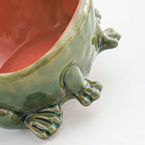 Whimsical Handcrafted Frog Ashtray Ceramic Decorative Ash Tray Catchall Bowl