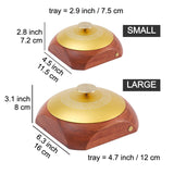 Wooden Outdoor Covered Ashtray with Metal Lid Rose Wood