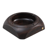 Wooden Outdoor Ashtray Ebony Solid Wood