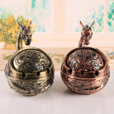 Animal Ashtray with Lid Vintage Outdoor Ash Tray Chinese Zodiac