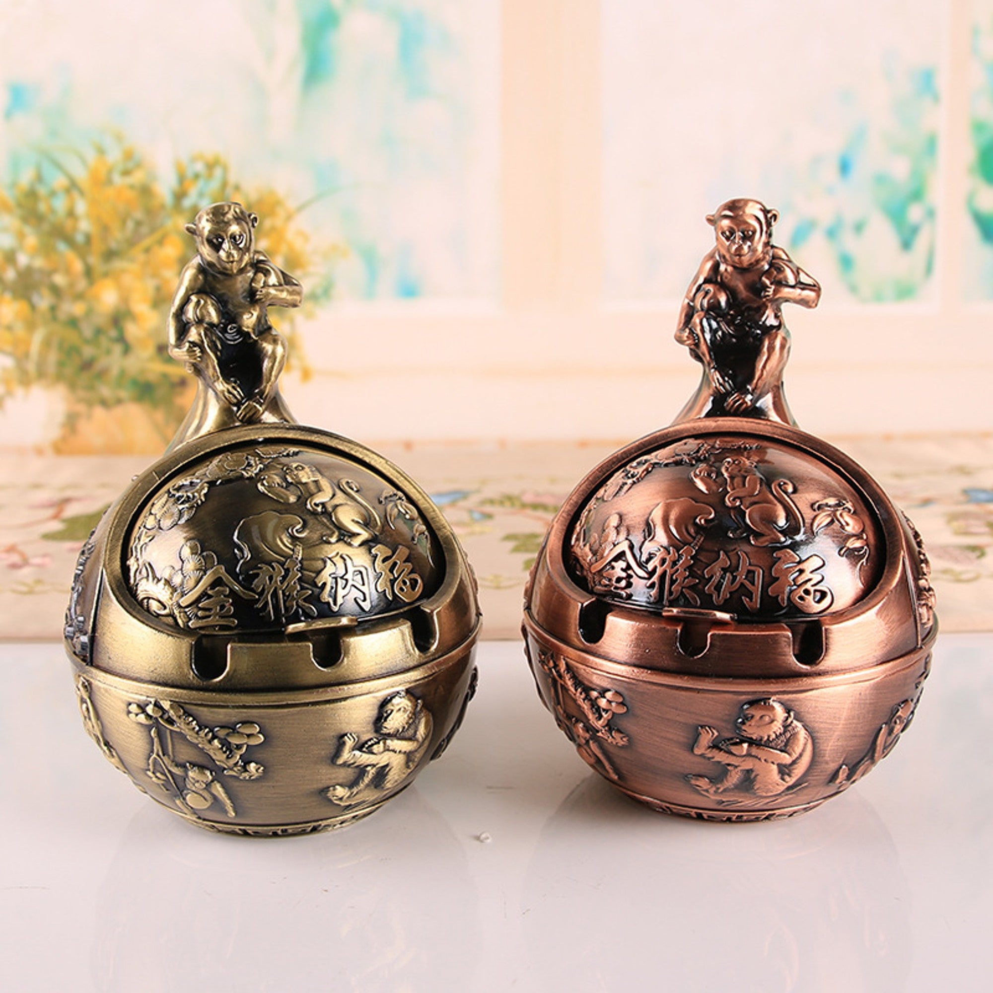 【新品・稀少】MOLDS限定　asiblastar真鍮　ASIMOCRAFTS Animal Ashtray with Lid Vintage Outdoor Ash Tray Chinese Zodiac