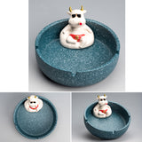Bossy Bull Ashtray Cool Cute Ceramic Ash Tray Animal Home Decor Cigarette
