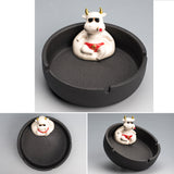 Bossy Bull Ashtray Cool Cute Ceramic Ash Tray Animal Home Decor Cigarette