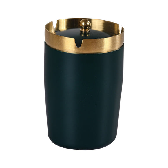 Car Ashtray with Lid Metal Smokeless Covered Lidded Windproof Cool Ash Tray Stainless Steel