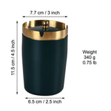 Car Ashtray with Lid Metal Smokeless Covered Lidded Windproof Cool Ash Tray Stainless Steel