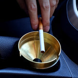 Car Ashtray with Lid Metal Smokeless Covered Lidded Windproof Cool Ash Tray Stainless Steel