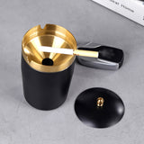 Car Ashtray with Lid Metal Smokeless Covered Lidded Windproof Cool Ash Tray Stainless Steel