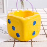 Cool Cute Yellow Dice Ashtray Minimalist Ceramic Ash Tray