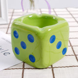 Cool Cute Green Dice Ashtray Minimalist Ceramic Ash Tray