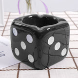 Cool Cute Black Dice Ashtray Minimalist Ceramic Ash Tray