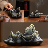 Ceramic Ashtray Mountains Clouds Cool Creative Unique Covered Lidded Smokeless Windproof Outdoor Ash Tray