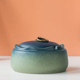 outdoor ashtray with lid ceramic ash tray smokeless cool elegant green