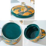 Ceramic Ashtray with Lid Pretty Home Decorative Covered Lidded Ash Tray Smokeless Windproof