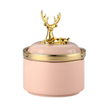 cute nordic ashtray with lid cool ceramic outdoor ash tray gold deer elk smokeless luxury covered lidded windproof pink