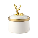 cute nordic ashtray with lid cool ceramic outdoor ash tray gold deer elk smokeless luxury covered lidded windproof white