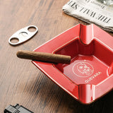 Ashtray for Cigar Classy Ceramic Cool Ash Tray Guevara Red