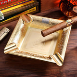 Cigar Ashtray Cool Copper Ash Tray Vintage (4 Cigars) Large Square Minimalist Retro