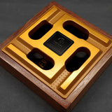 Outdoor Cigar Ashtray with Lid Large Wood Wooden Ash Tray Covered Lidded Windproof