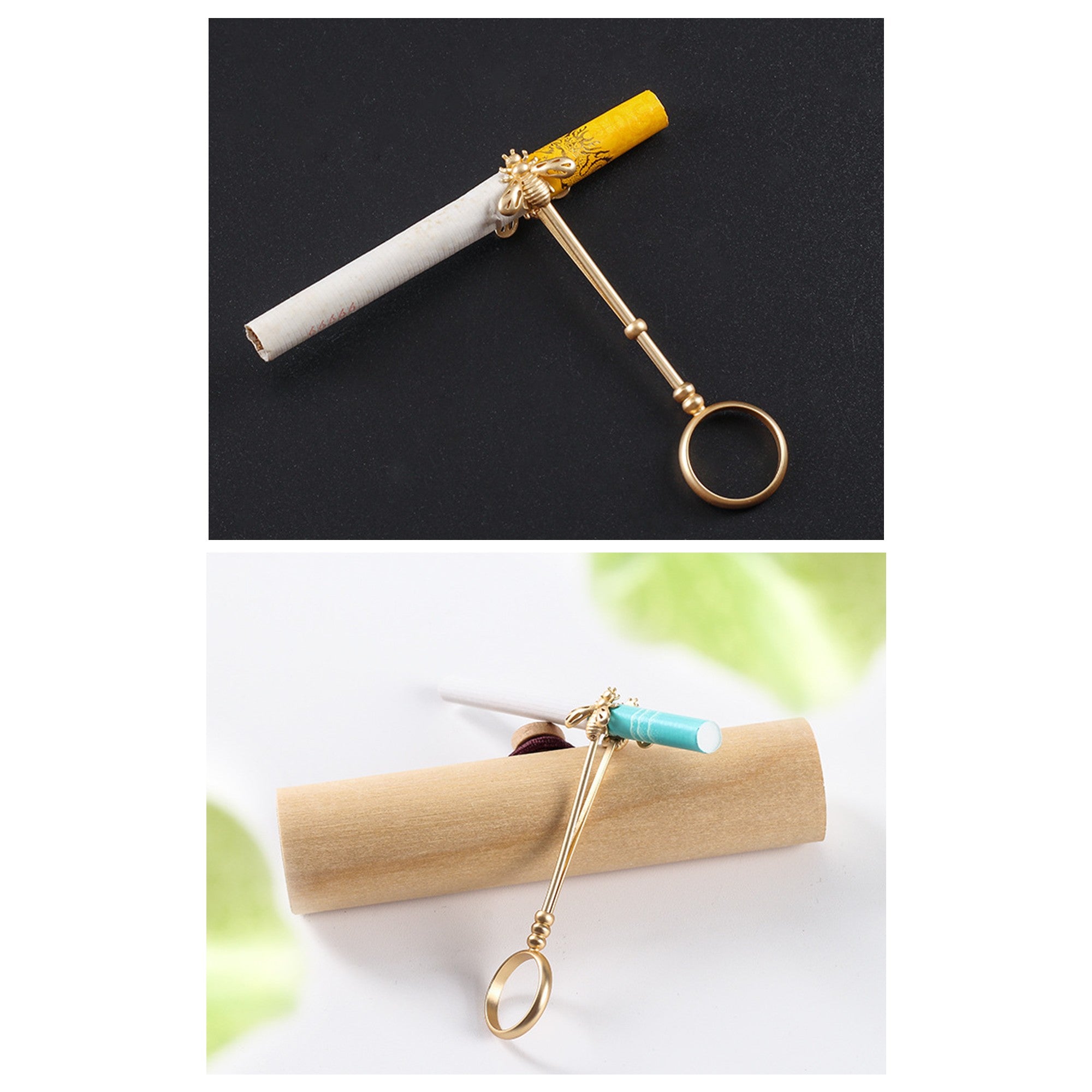 Cigarette Holder Ring Metal Bee (pack of 2) – Ashtray Planet