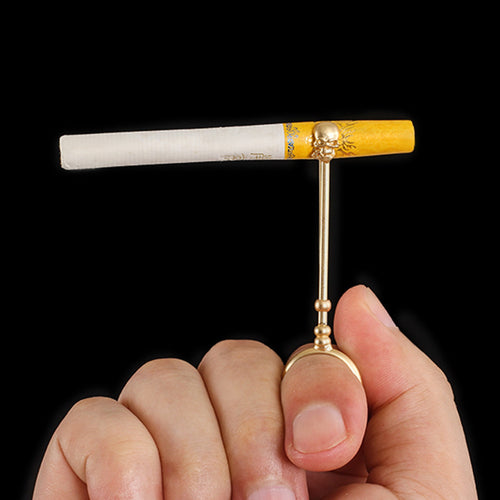 Cigarette Holder Ring Metal Skull hands free finger smoking accessory