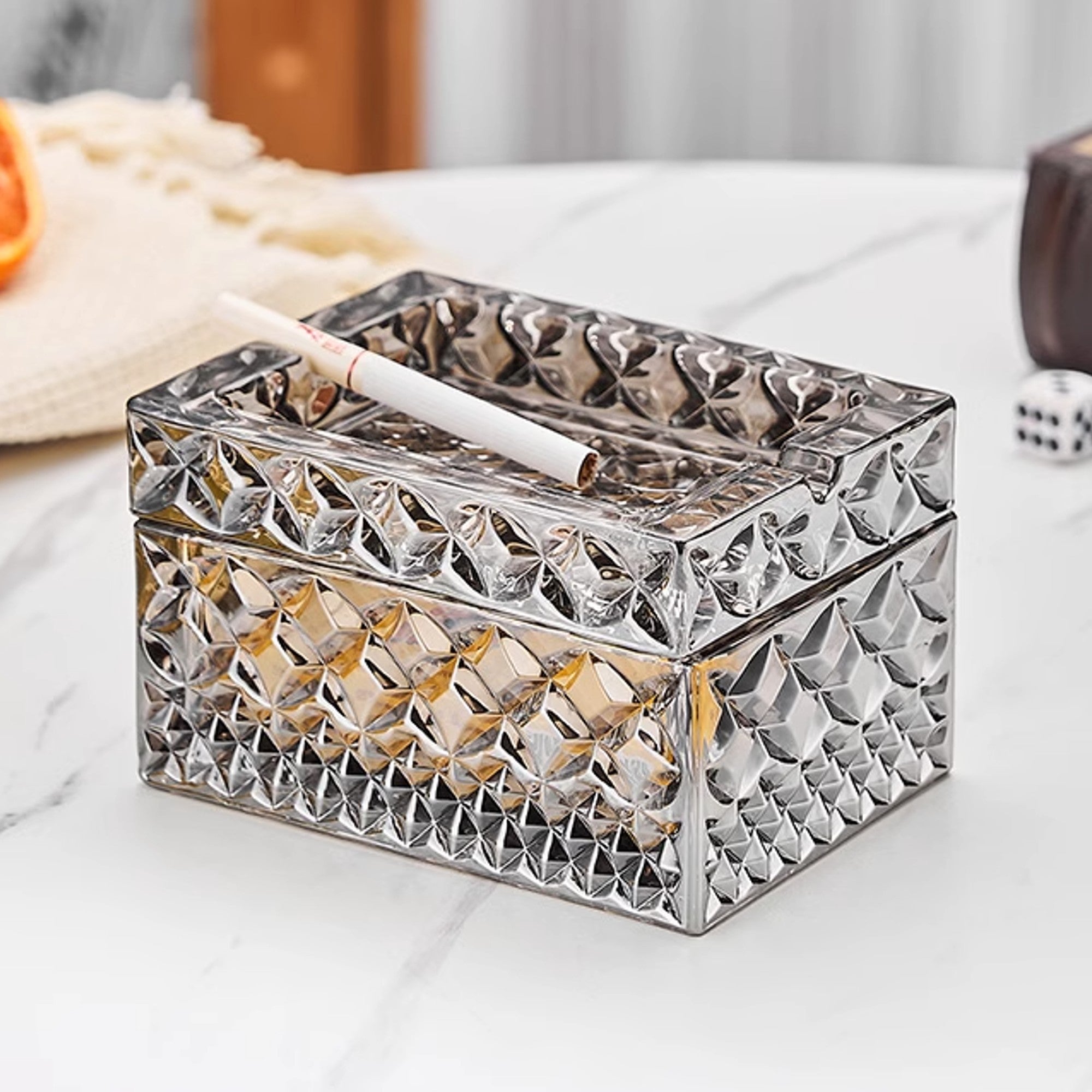 Ashtray with Storage for Cigarettes Cigars