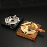 Cool Cigar Ashtray for 4 Cigars Merbau Wood