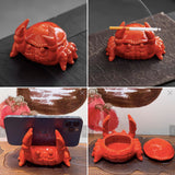 Cool Covered Ashtray for Outdoor Cute Crab Lidded Windproof Smokeless Ash Tray